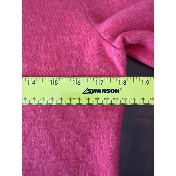 Talbots Sweater Womens L Orange Pure Cashmere Jewel Key Hole Neck Long Sleeve - Picture 13 of 14